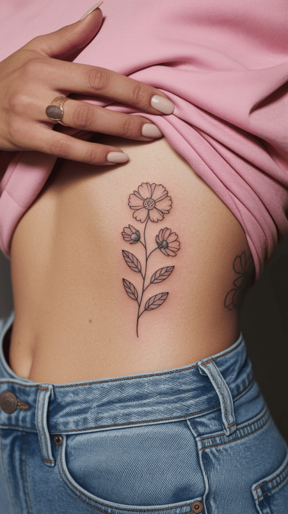 cosmos flower tattoo
