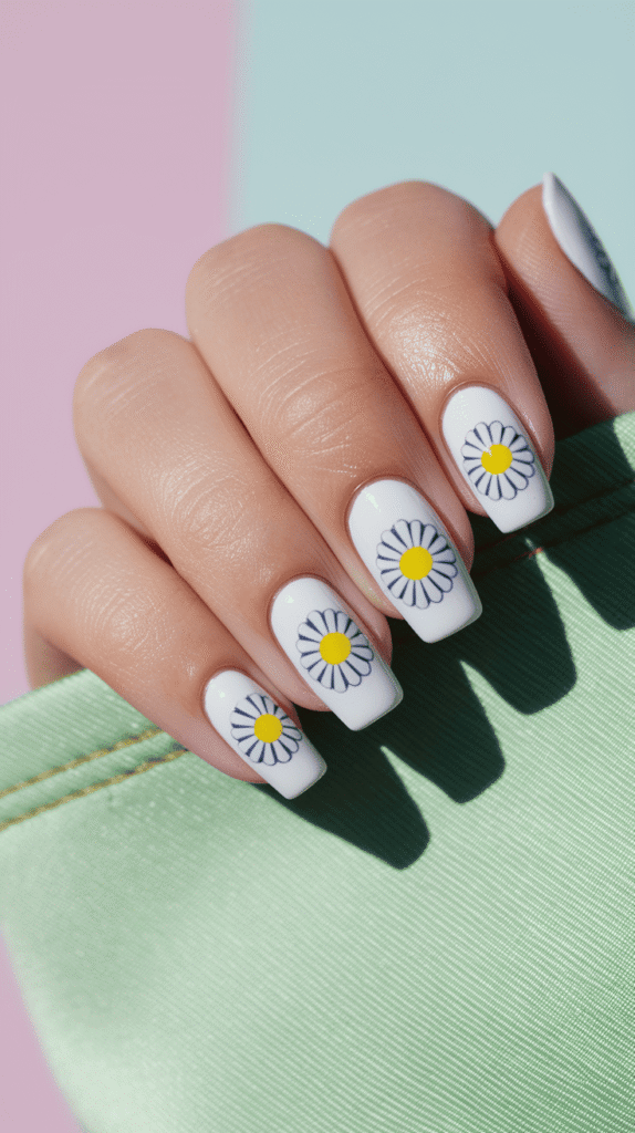 White Spring Nails Inspo