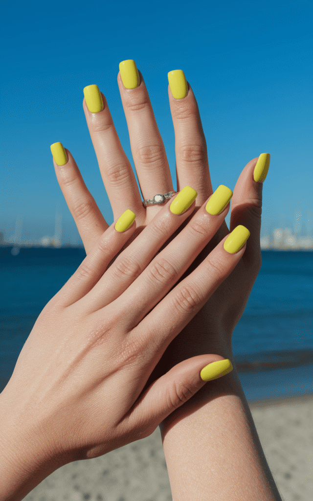 short square summer nails