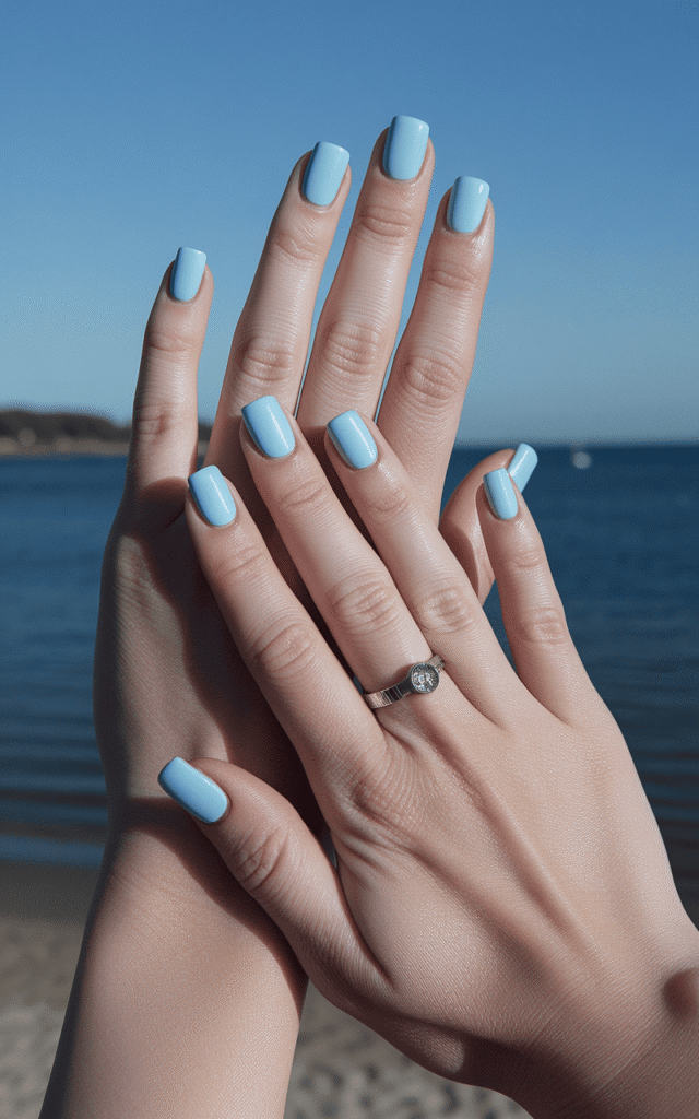 short square summer nails