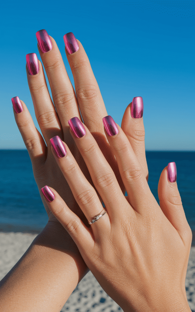 short square summer nails