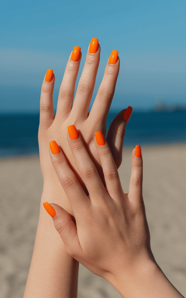 short square summer nails