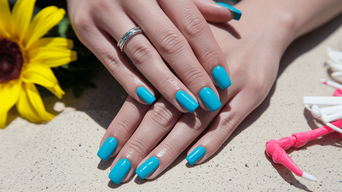 short square summer nails