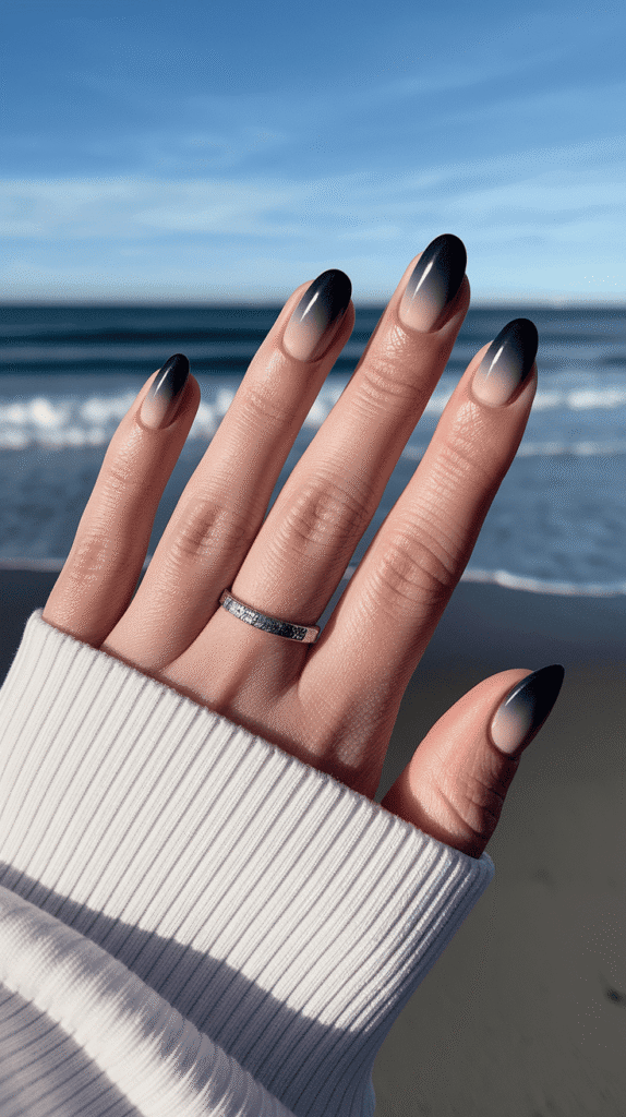 black summer nails