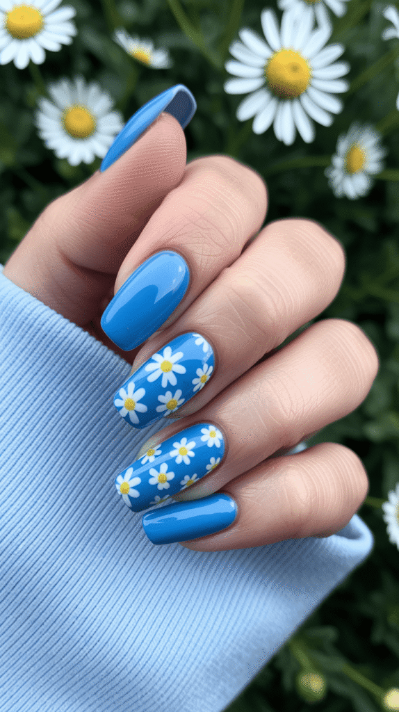 Blue Summer Nails