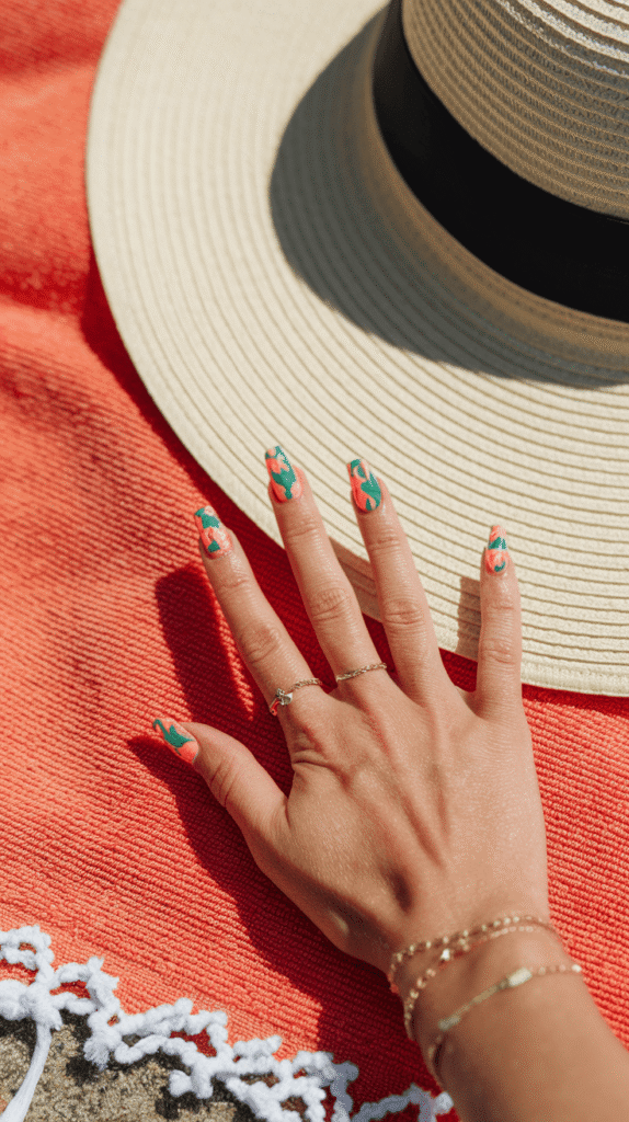 floral summer nails