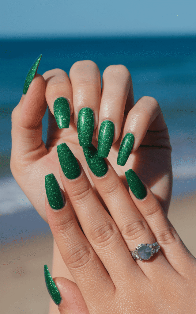 green summer nails