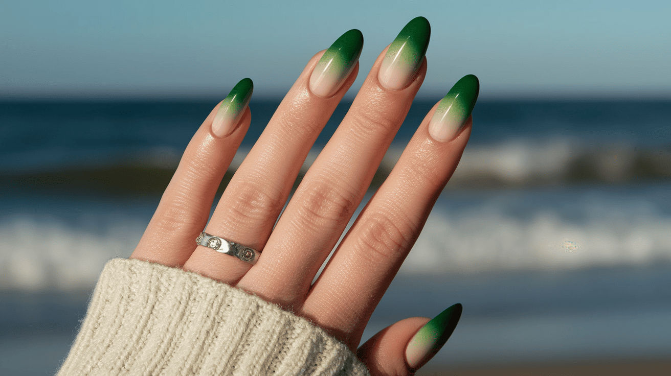 green summer nails