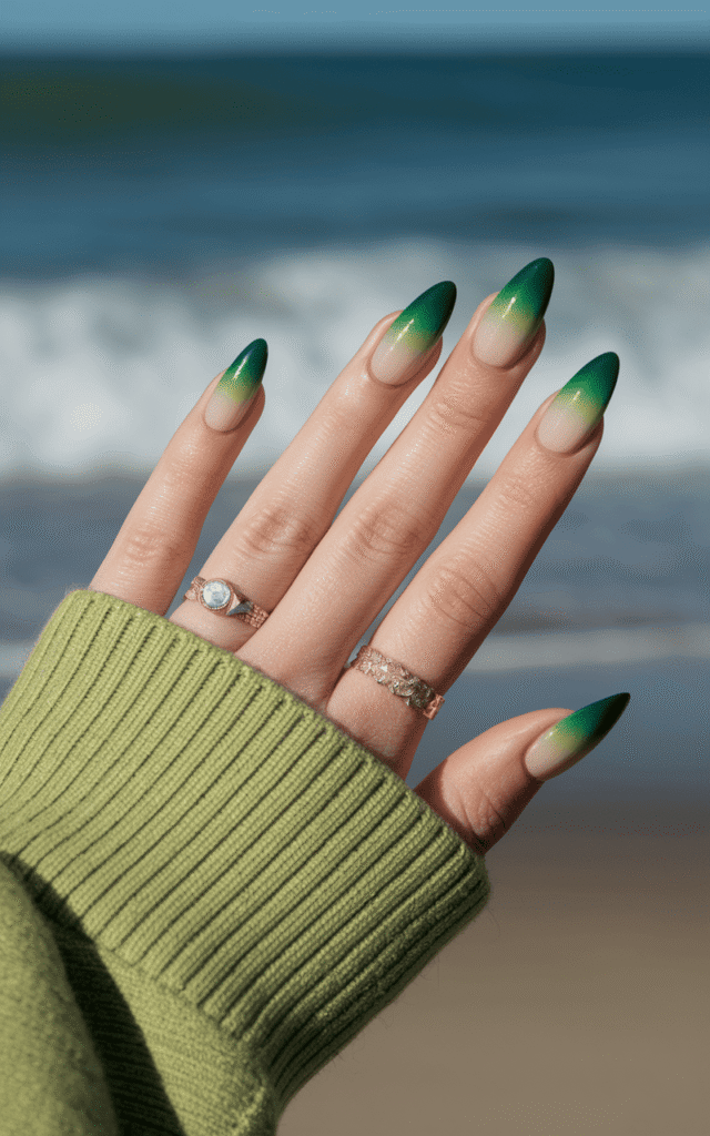 green summer nails
