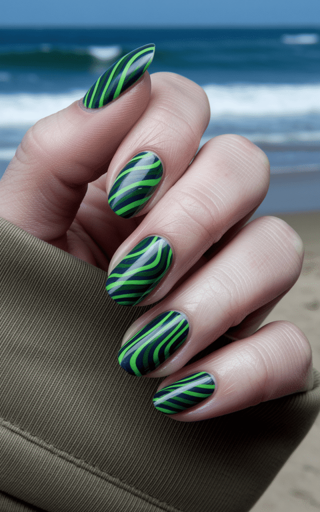 green summer nails