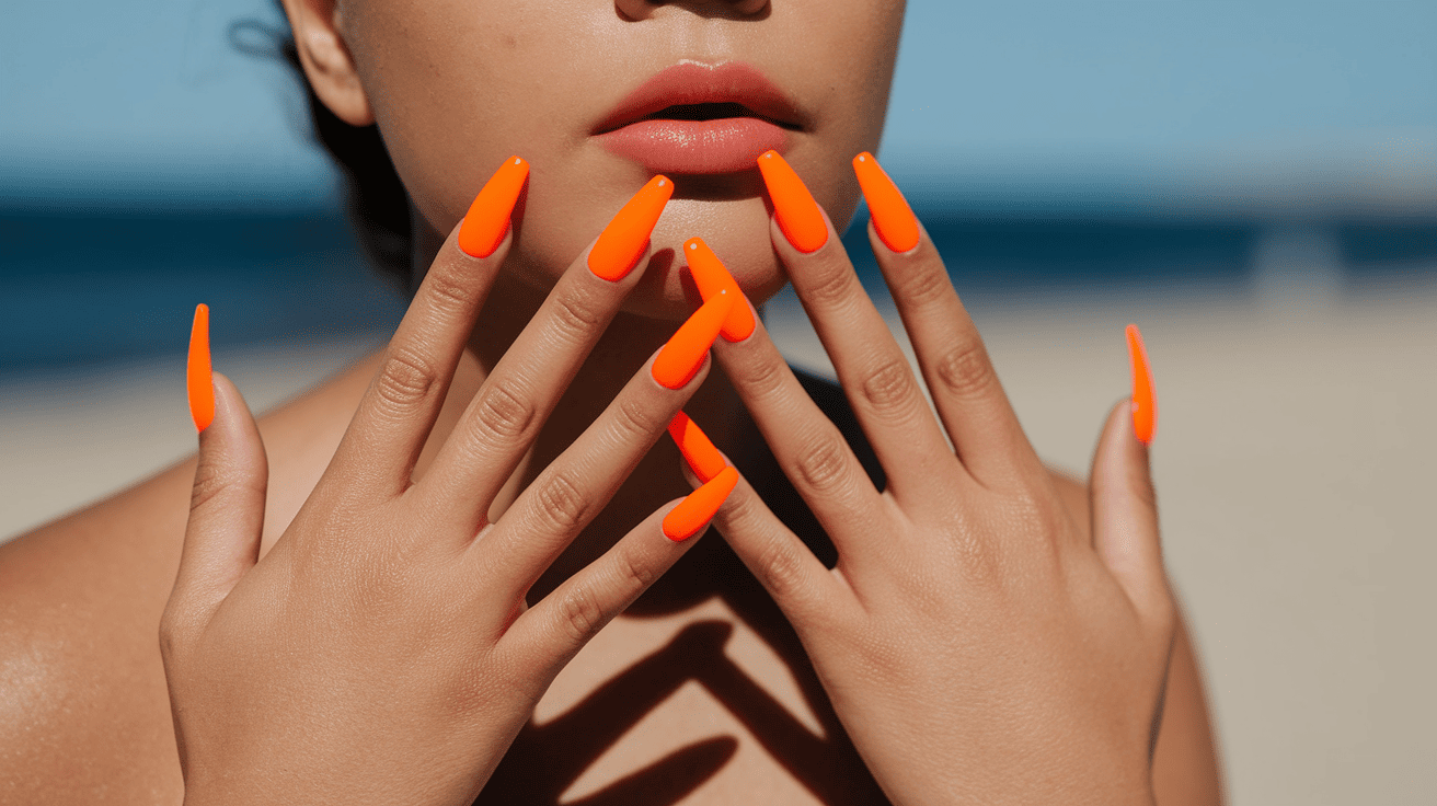 summer stiletto nails