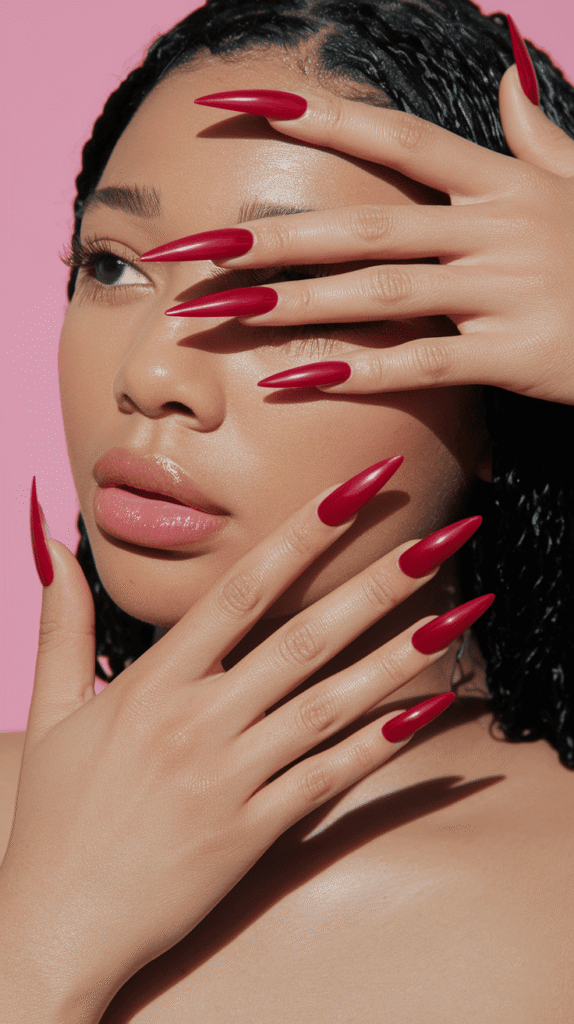 summer stiletto nails