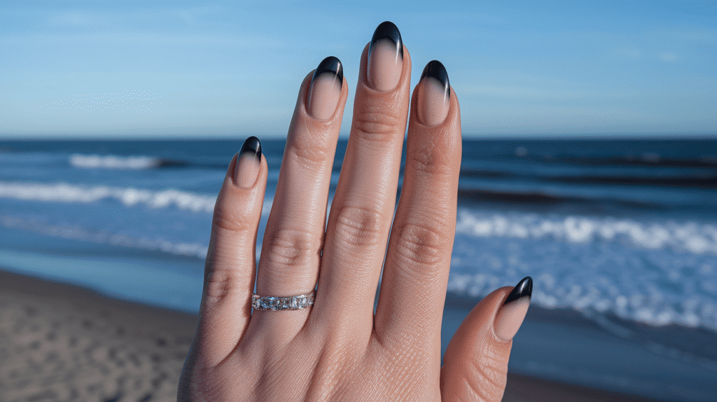 black summer nails