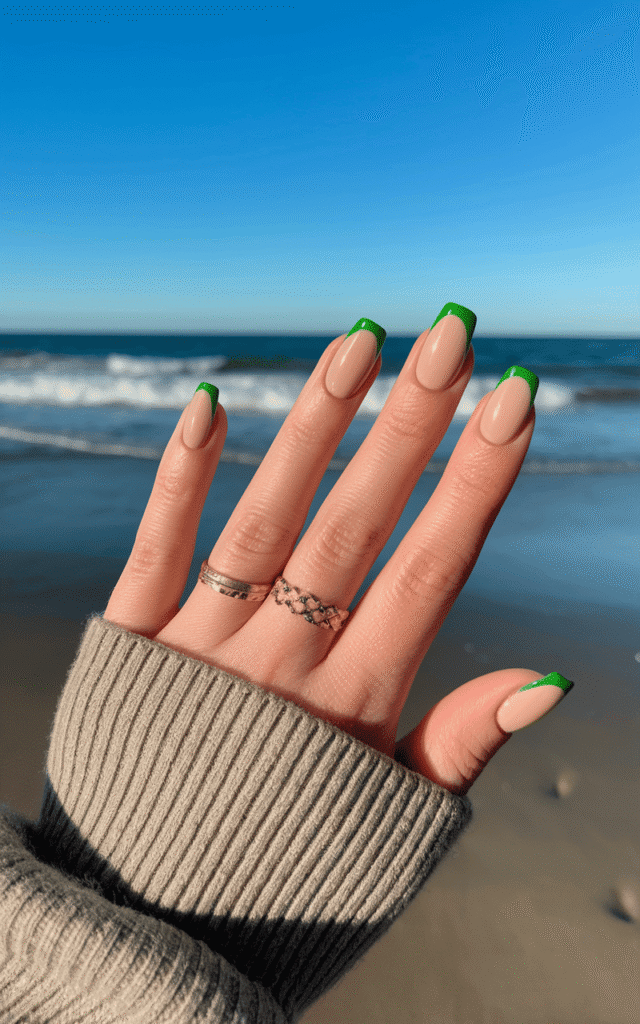 green summer nails