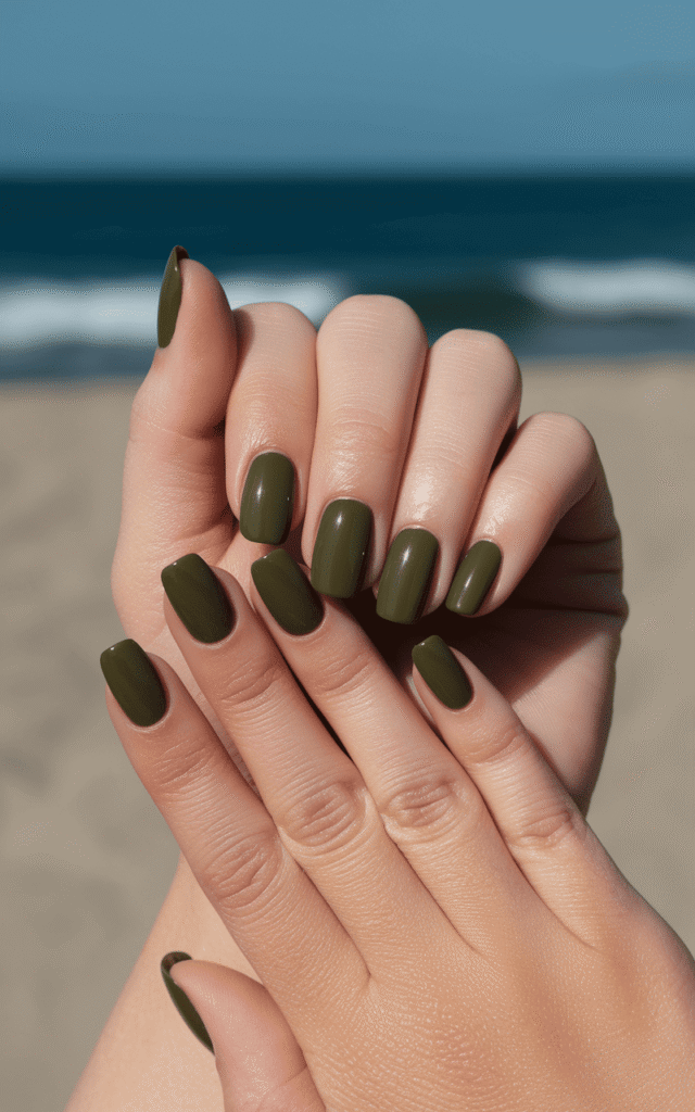 green summer nails