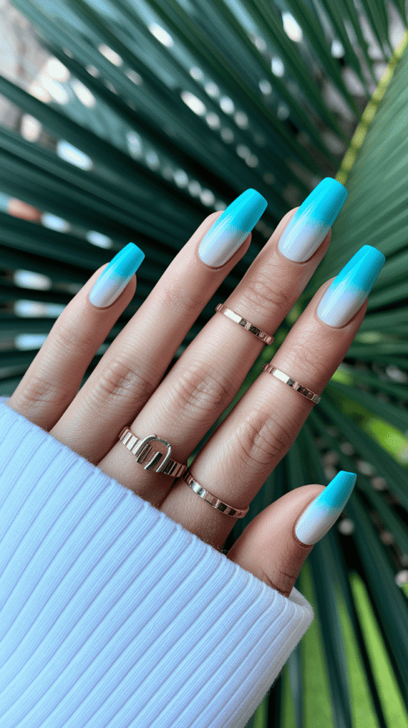 Blue Summer Nails