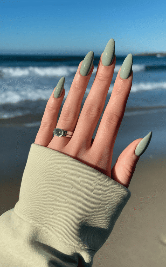 green summer nails
