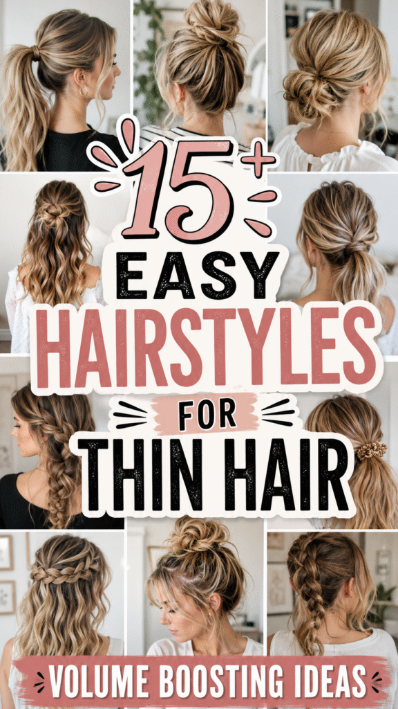 11+ Easy Hairstyles For Thin Hair!