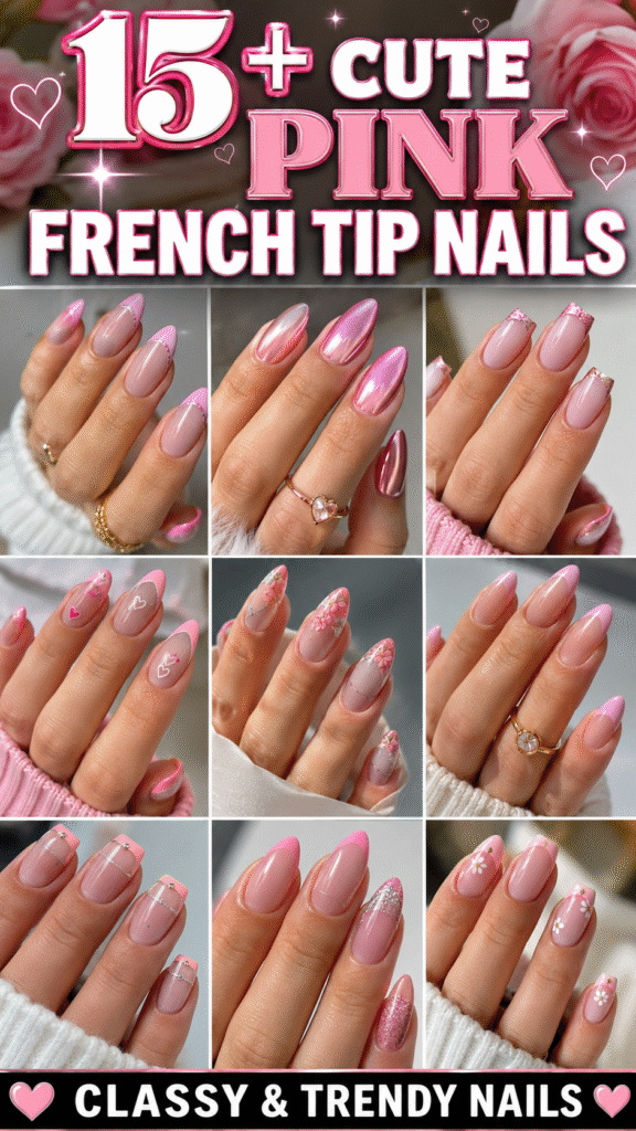Cute Pink French Tip Nails