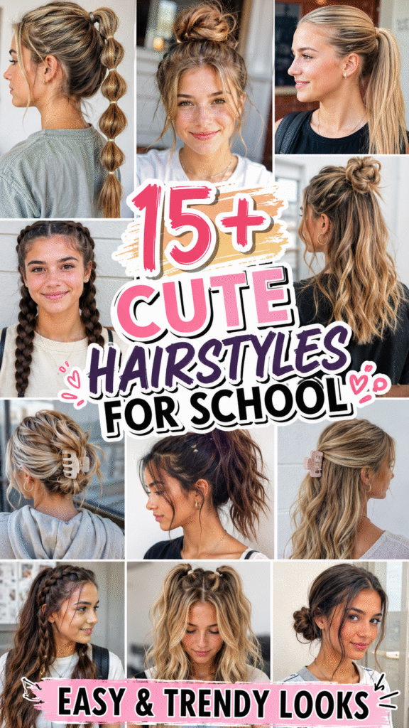 Cute Hairstyles For School
