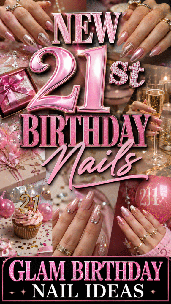 21st Birthday Nails