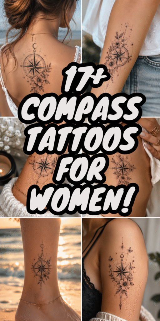 Feminine Compass Tattoo Ideas
