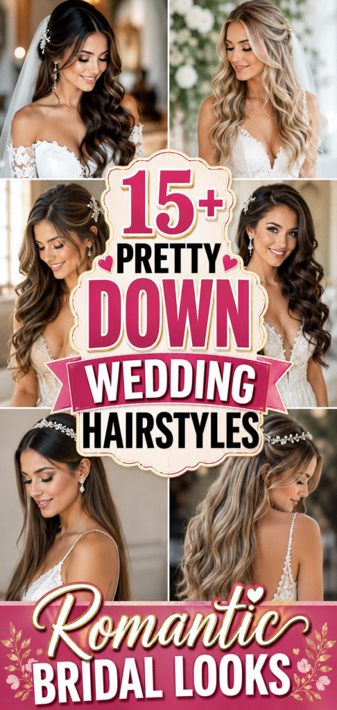 11+ Gorgeous Down Wedding Hairstyles!