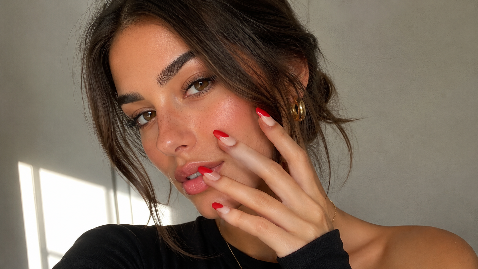 RED FRENCH TIP NAILS