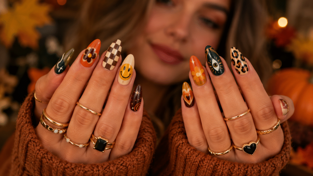 Funky Fall Nails