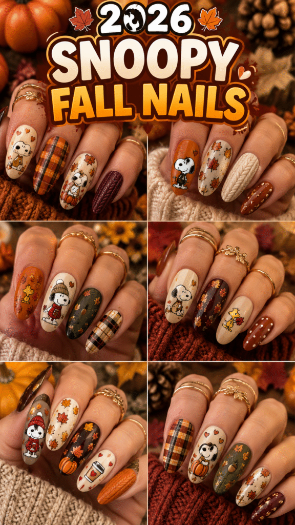 Snoopy Fall Nails