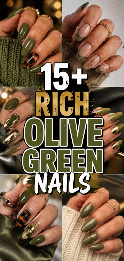Olive Green Nails