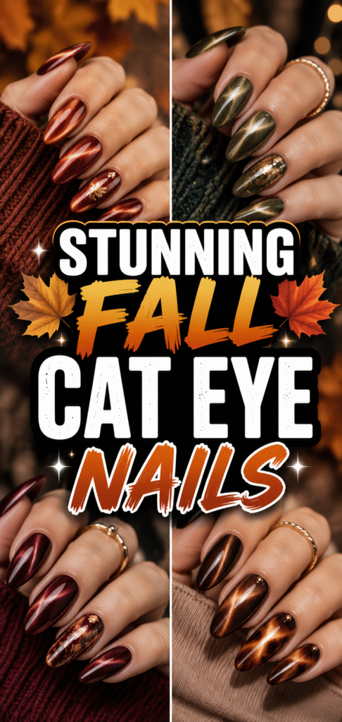 fall cat eye nails