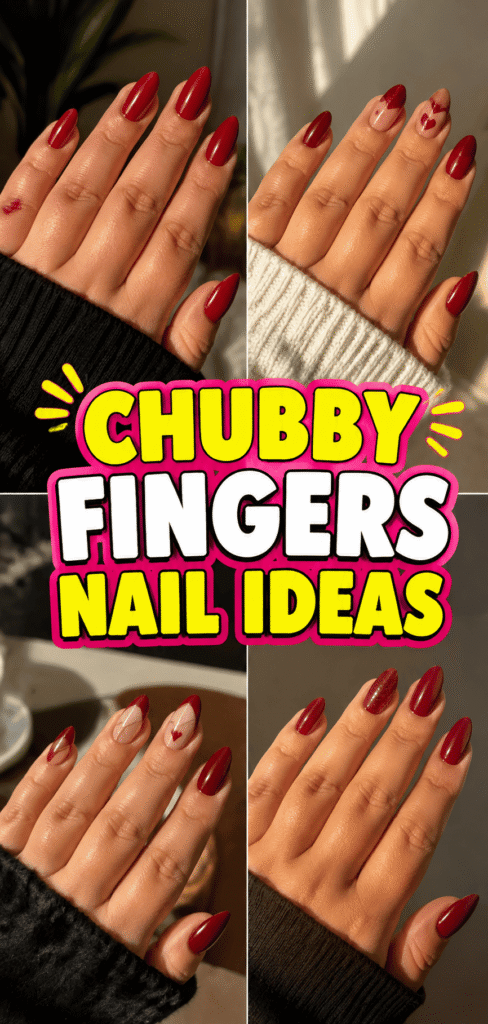 chubby finger nail ideas