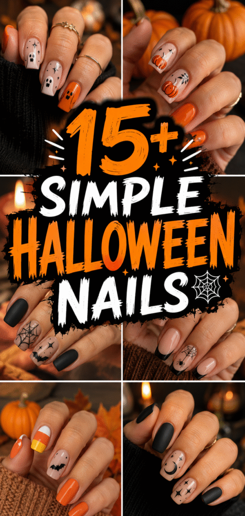 Simple Halloween Nails