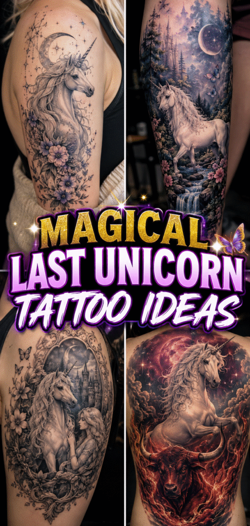 the last unicorn tattoo ideas