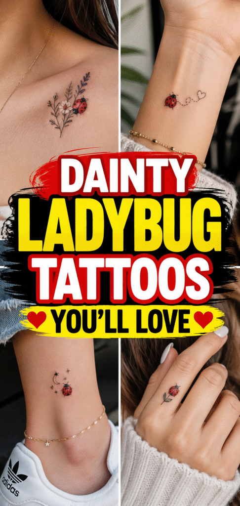 Dainty Ladybug Tattoo