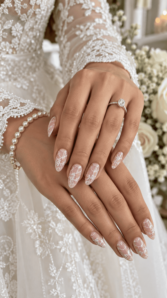 simple wedding nails