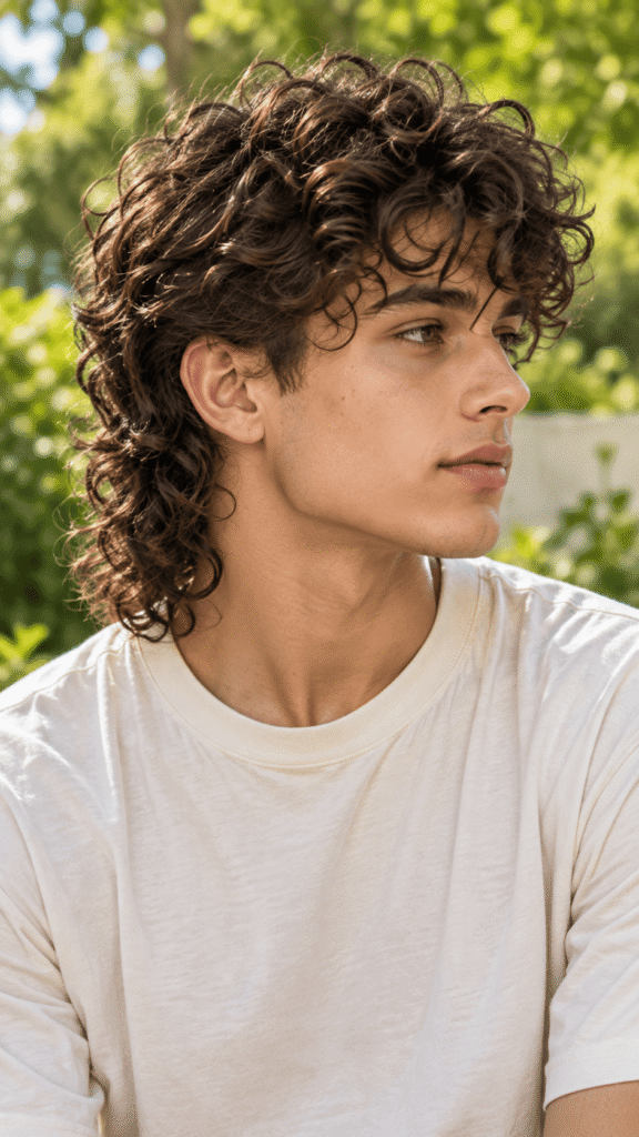 Curly Mullet Hairstyles For Men