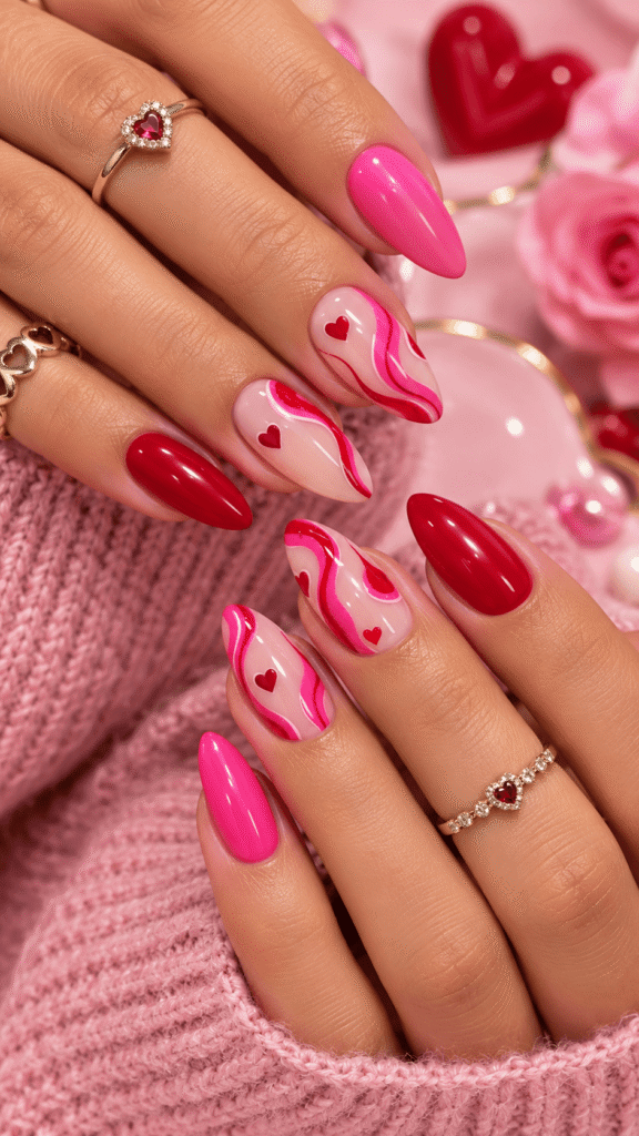 Cute Valentines Day Nails
