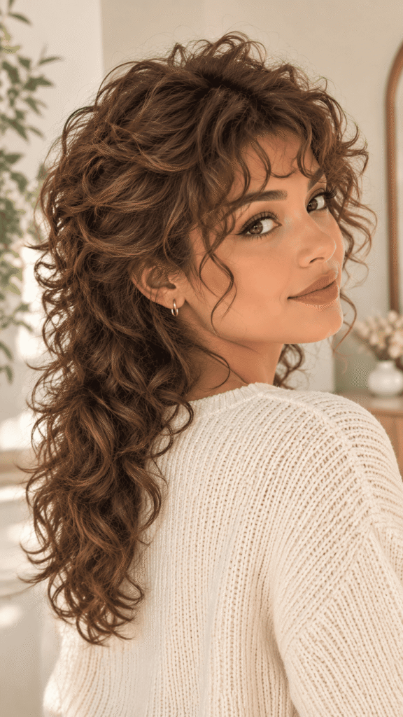 Curly Mullet Hairstyles for Women